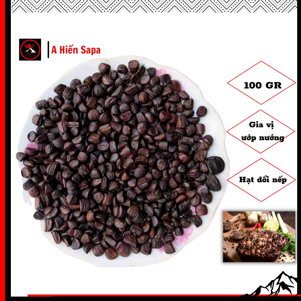 Hạt dổi nếp rừng Tây Bắc gói 100 gr loại 1 hạt thơm đều, ướp gia vị nướng, pha đồ chấm