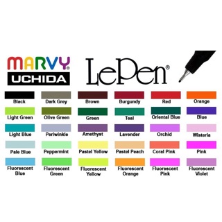 [chính hãng] Phần 2 - Bút kim 25 màu Le Pen - Marvy Uchida Nhật Bản 💕💕🌻🐻