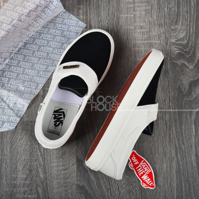 GIAY VANS SLIP ON FEAR OF GOD STRAP WHITE CAO C P