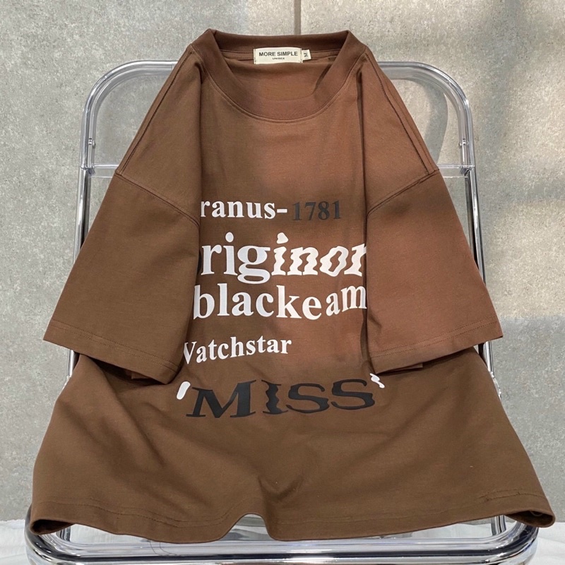 Áo Thun Tay Lỡ Unisex 1781 Miss Màu Nâu/Đen /Nam Nữ Unisex/ Áo Phông Cổ  Tròn Form Rộng Jaystoree ❤️ | Shopee Việt Nam