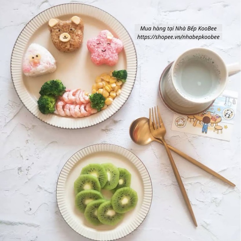 Bộ 07 Khuôn Làm Cơm Nắm Bento Nhiều Hình Dễ Thương – Tạo Hình Sushi Onigiri Nhật Bản Cho Bé Tập Ăn Dặm | AD08