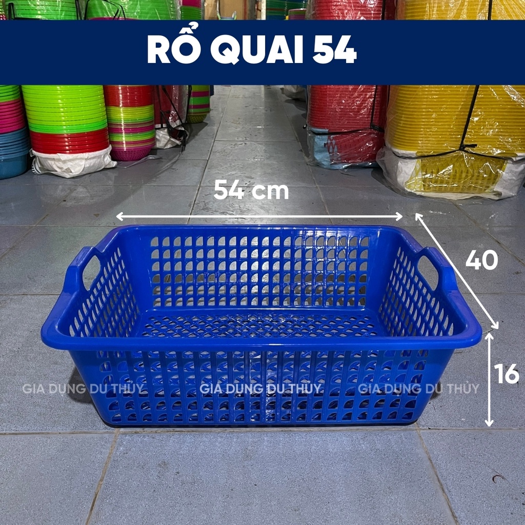 Rổ chữ nhật có quai kích thước lớn 54, 50, 44, 32cm, khay dùng đựng ...