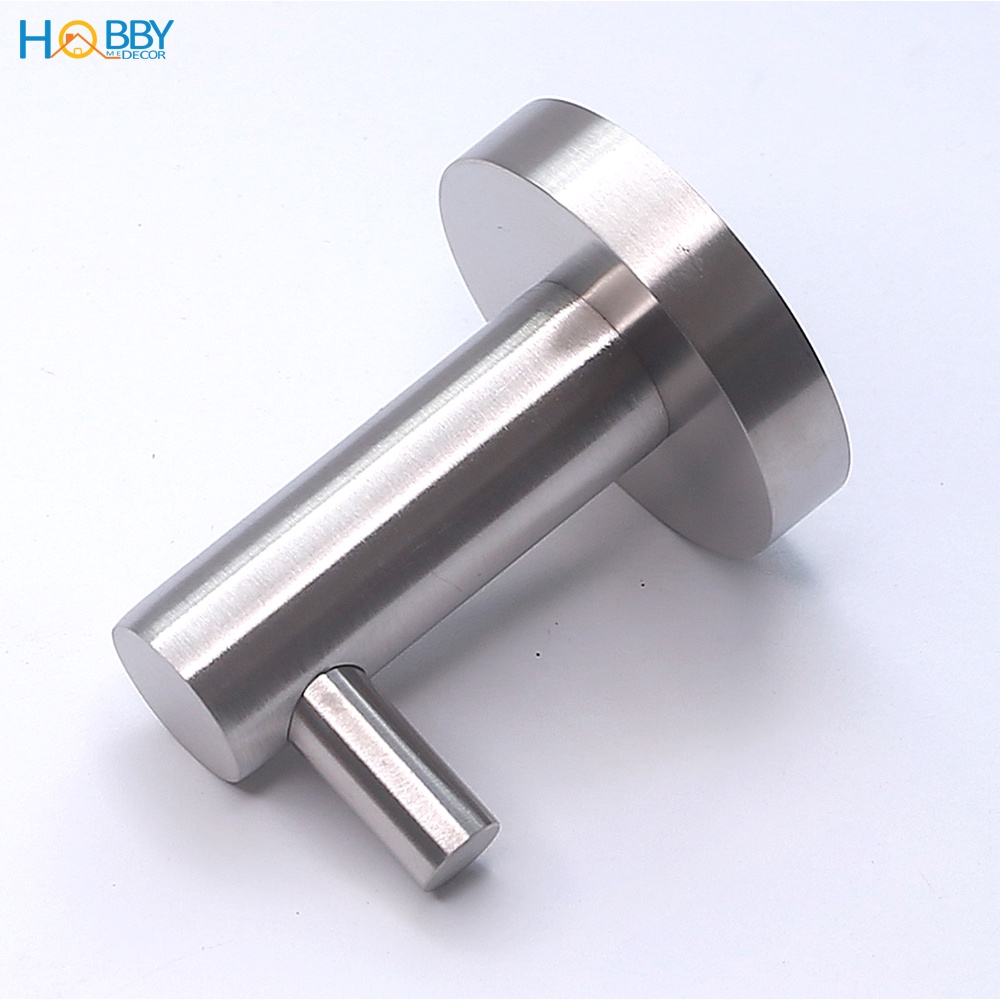Móc treo quần áo 1 chấu nhỏ inox 304 mẫu khoan Hobby Home Decor MT1D
