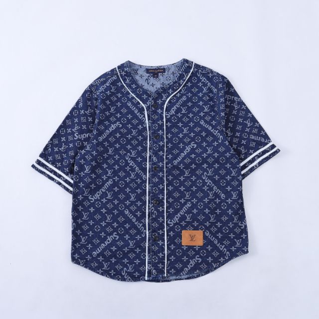 Supreme louis best sale vuitton baseball jersey