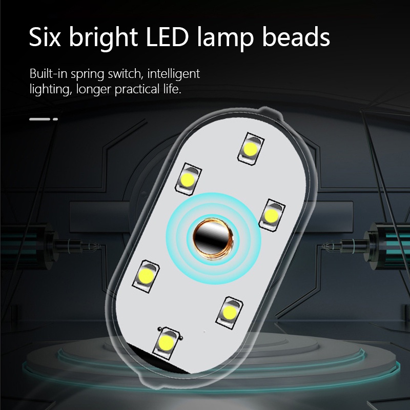Đèn cảm ứng ô tô SEAMETAL không dây LED sạc USB thông dụng
