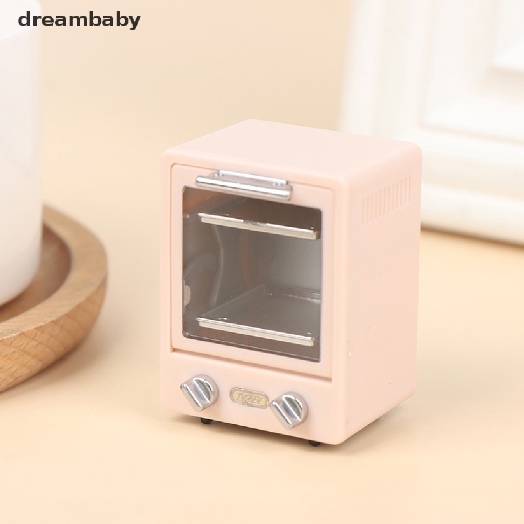 [dreambaby] 1: 12 Nhà Búp Bê Lò Nướng Dọc Lò Vi Sóng Nhà Bếp Nướng Món Ăn Mô Hình Trang Trí Búp Bê