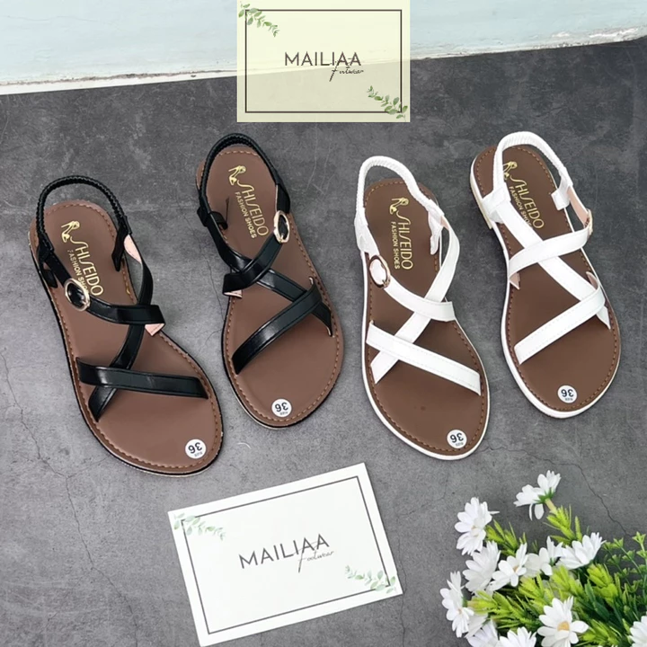 Sandal nữ, sandal nữ đế xẹp, sandal chiến binh nữ MAILIAA quai chéo chiến binh gắn nút đai thun