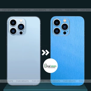 Tấm dán Skin FULL viền Matte Brushed Blue Sky Dành cho 13prm , 12prm , 11prm , x, xs, xr , xsm , 6p , 7p , 8p - FukiShop
