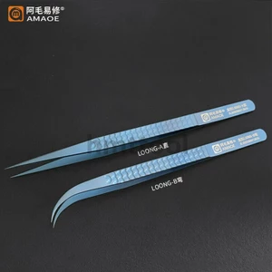 Bộ Nhíp Thẳng / Cong Hợp Kim Titan Amaoe Cho Dịch Vụ Điện Thoại Di Động Nhíp Dụng Cụ Sửa Chữa