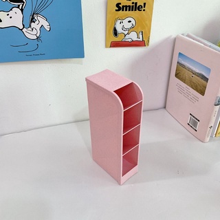Giá kệ nhựa 2 tầng để bàn nhỏ xinh, ống cắm bút, dao unbox cute...