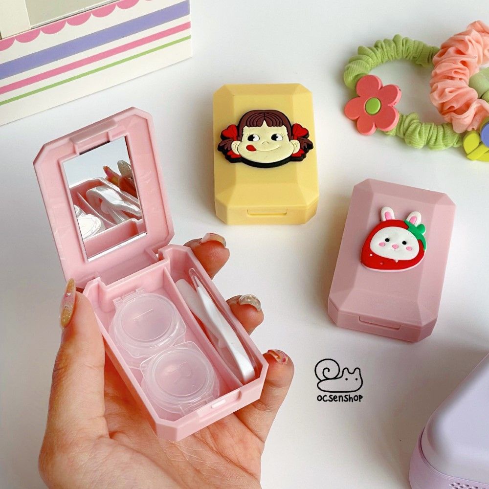 Hộp đựng lens chữ nhật Cartoon
