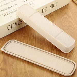 Hộp Đựng Bằng Nhựa Lúa Mạch - Đựng Muỗng Đũa Ống Hút Trang Sức Phụ Kiện Màu Ngẫu Nhiên Sz 20x5x2cm