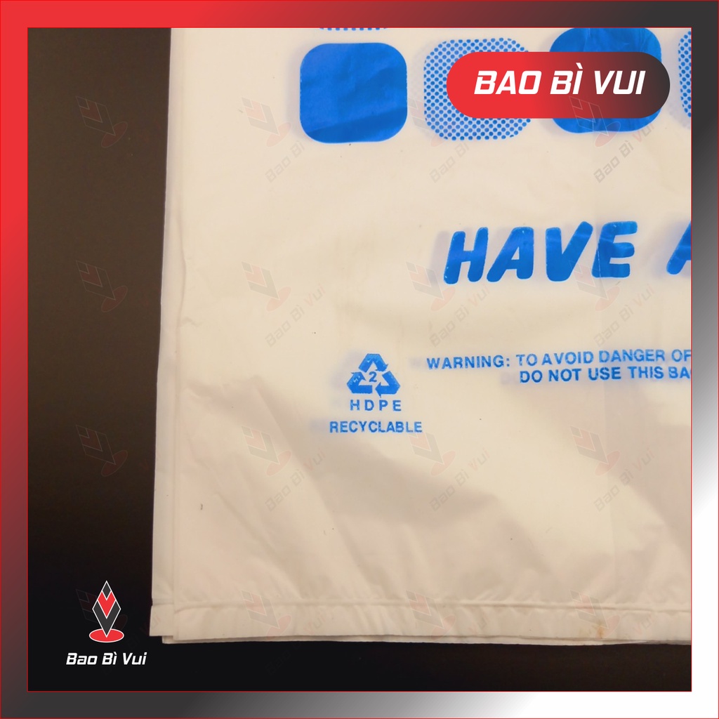 [1kg] Túi xốp siêu thị in logo - BAO BÌ VUI