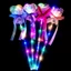 OXXGGKAO Công Chúa Cây Đũa Phép Nhấp Nháy Magic LED Stick Đồ Chơi Cho w Dazzling Ánh Sáng Pha Lê Dạ Quang Trẻ Em Bé Gái Ủng Hộ Rave Ral