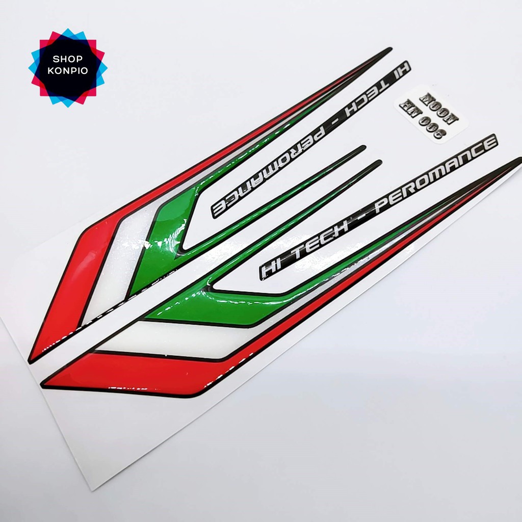 Cặp Tem Sticker Hi Tech Peromance Dập Nổi Cao Cấp Dán Xe Máy, Ô Tô, Mũ ...