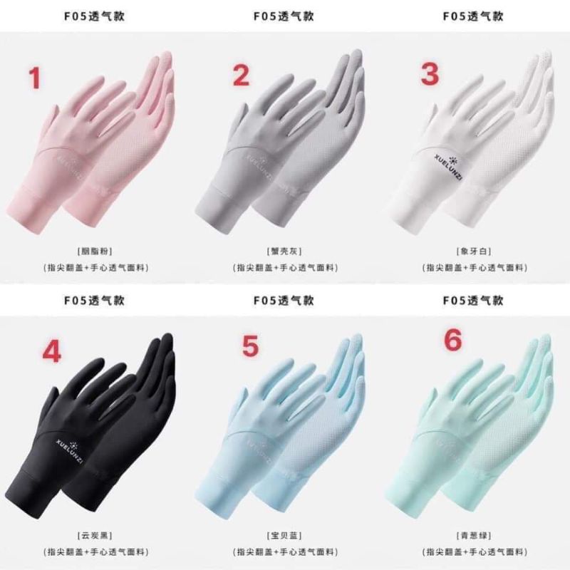 Gang tay chống nắng, chống tia UV xuất nhật chất băng lụa lạnh thoáng khí