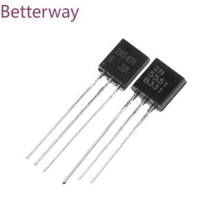 100 Chiếc Transistor 2N5501 2N5551 5401 5551 NPN PNP TO92 Mới betterway