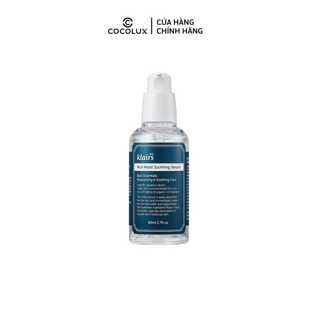 Tinh Chất Dưỡng Da Klairs Rich Moist 80ml COCOLUX