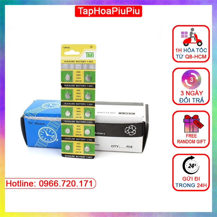 [NHIỀU LOẠI] VỈ 10 Pin đồng hồ cúc áo AG1 - AG3 - AG4 - AG6 - AG10 ...