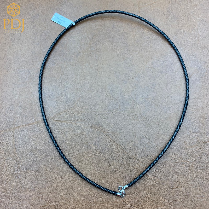 Ảnh Dây Da Xoắn Khóa Bạc Đeo Mặt Phật Và Mặt Dây Chuyền PDJ - PDJ000994 1