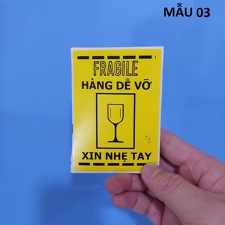 [Hỏa Tốc] ⚡ Combo 50 Tem Deal Hàng Dễ Vỡ Dán Cảnh Báo Kích Thước 10x70cm