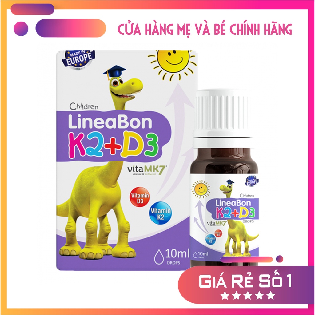 LineaBon Vitamin D3 K2 bổ sung K2 D3 giúp tăng hấp thu canxi trẻ Trẻ cao lớn khỏe mạnh