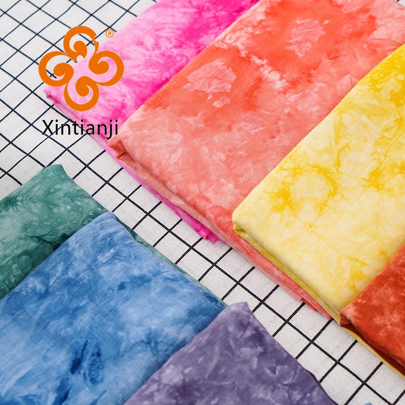 Tie Dye in Rayon Viscose Vải trong bandhnu để may váy DIY chắp vá thiết kế vải By Half Mét TJ0200