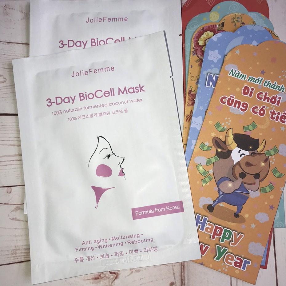 Hộp 6 miếng Mặt nạ thạch dừa thiên nhiên bổ sung Collagen, làm mờ vết thâm,giúp làn da trắng sáng