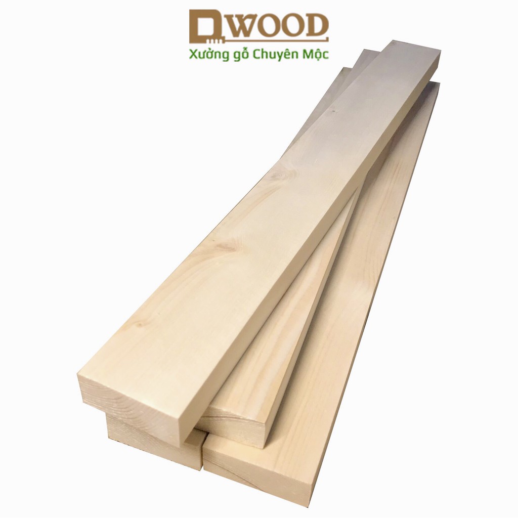 Ảnh Thanh gỗ thông dài KT 2x4cm đã xử lý 4 mặt - Chiều dài tự chọn Dwood 1