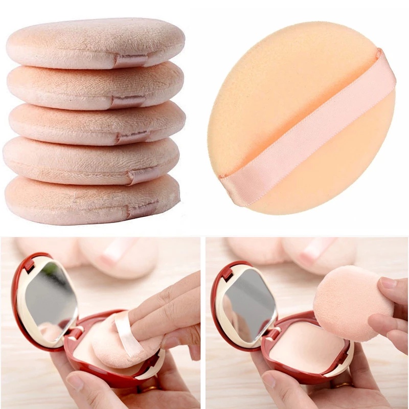 Set 5 Mút Tán Kem Nền Hình Tròn Siêu Mềm Chuyên Nghiệp