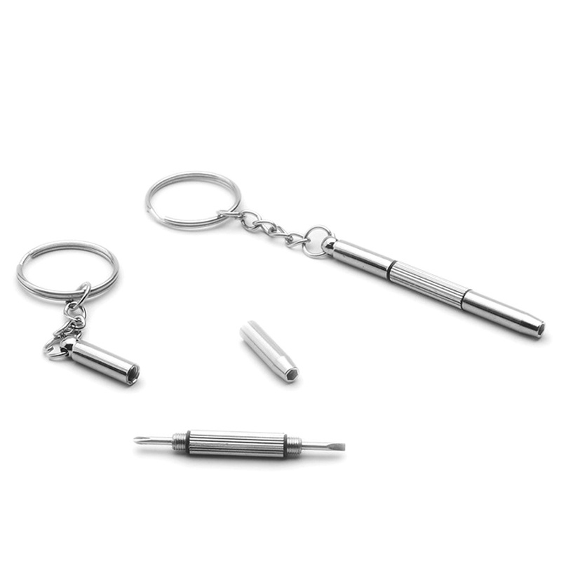 3in1 Eyeglasses Screwdriver Sunglass Watch Repair Kit Screwdriver Tool Keychain