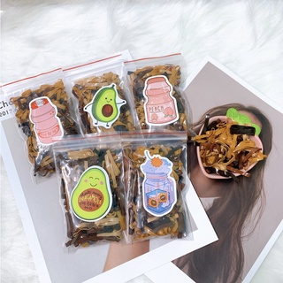 [Handmade] Túi dây thun cột tóc co giãn màu nâu đen dễ thương dành cho bạn nữ