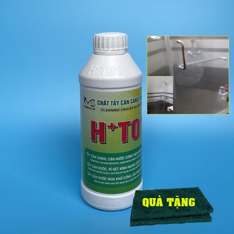 Ảnh Tẩy Cặn Canxi Trên Kính TVS Tẩy Cặn Nước Cứng, Kính Nhà Tắm, Kính Tòa Nhà 500ml 3