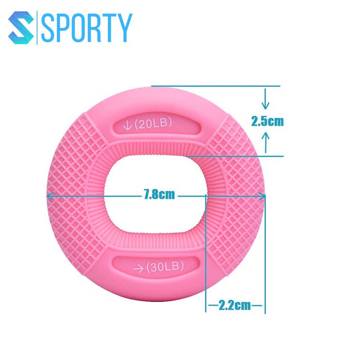 Ảnh Bóp tập cơ tay vòng tròn YGW28 có thể điều chỉnh tay cầm 20-80LB SPORTY 4