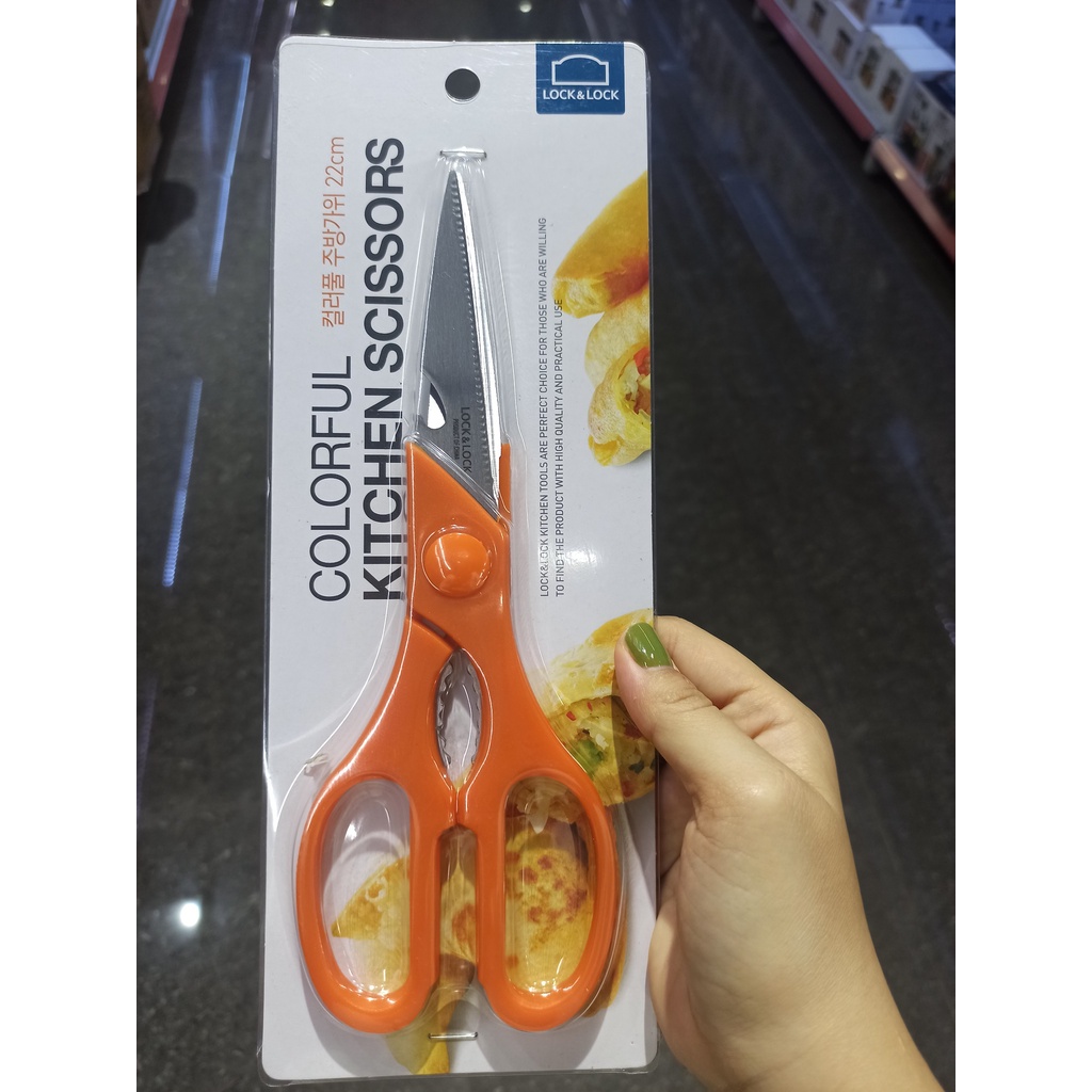 Kéo nhà bếp đa năng LocknLock bền đẹp sắc bén tiện dụng F00097 21cm, F00098 22cm, CKK207 25cm - K-MALL