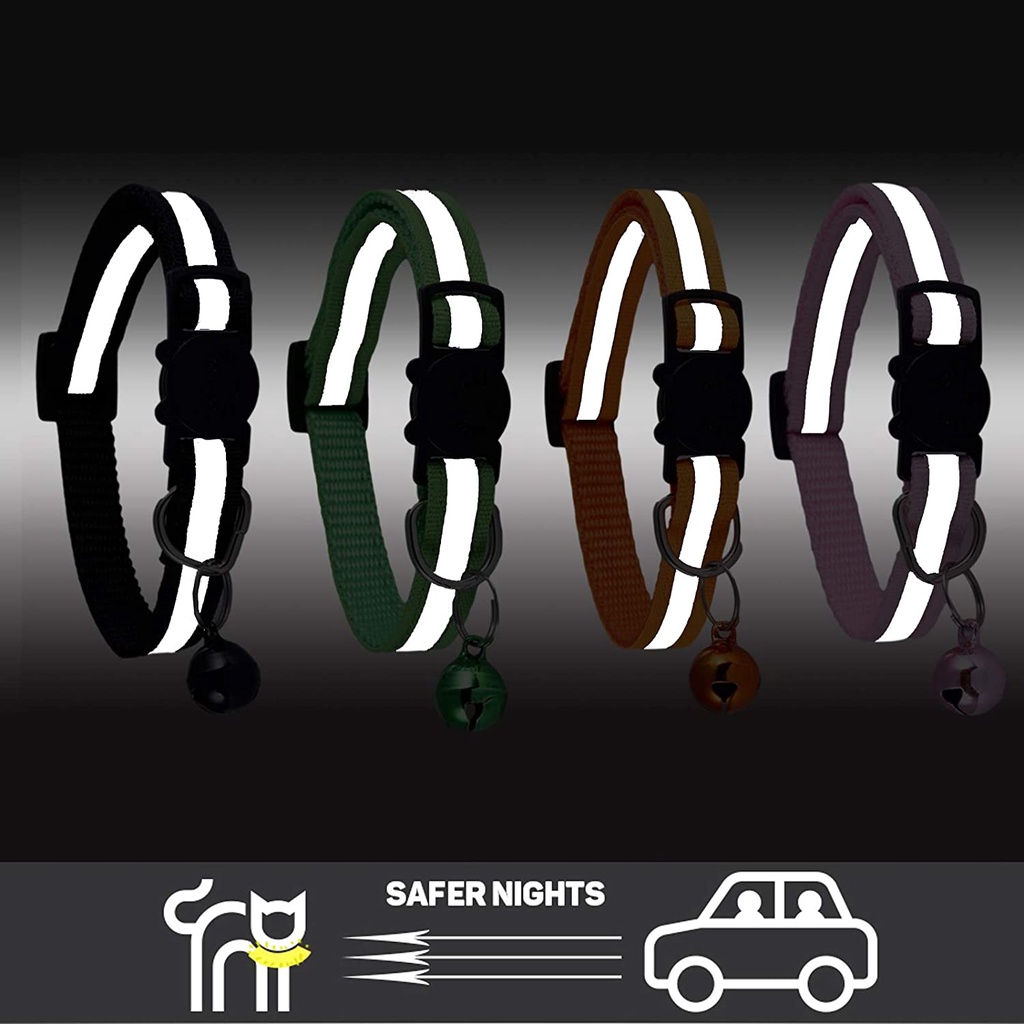 Thiết kế sang trọng Màu sắc hỗn hợp Vòng cổ thú cưng Dây xích có chuông Chó mèo Vòng cổ Nylon