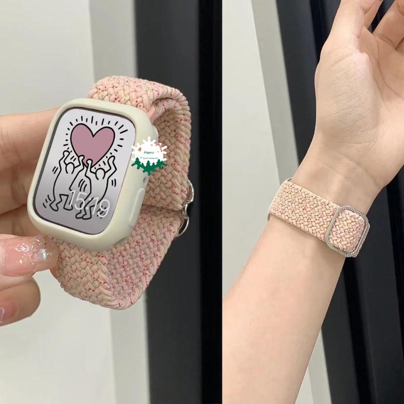 Dây Đeo Cho Apple Watch 46MM Ban Nhạc Series 11 10 9 Ultra 3 Ultra 3 2 8 SE 7 6 41mm 45mm 40mm 44mm 49mm Nylon Co Giãn Bện Vòng Tay solo Vòng Tay Cho iWatch Serie 5 4 Ban Nhạc