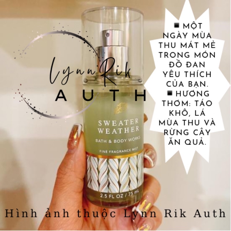 SWEATER WEATHER - Xịt Thơm Body Mist Toàn Thân Bath & Body Works ...