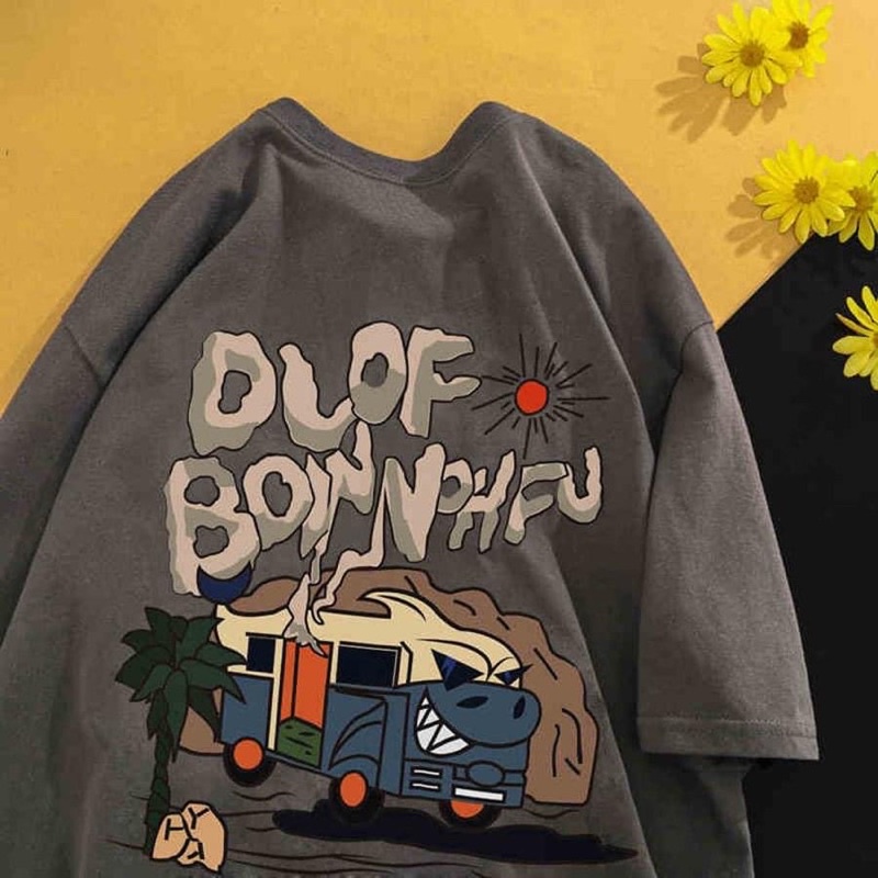 Áo Thun tay lỡ DLOFBOW Brand HAZEE Unisex 100% Cotton