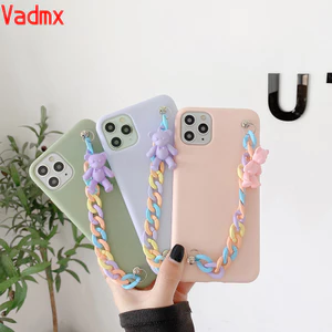 Ốp Điện Thoại Cho Samsung Galaxy J4 J6 A6 A8 Plus A7 A9 J8 2018 J4 + J6 + 2018 J2 J4 J7 Core Ốp Lưng Vòng Tay Gấu Vỏ Mềm
