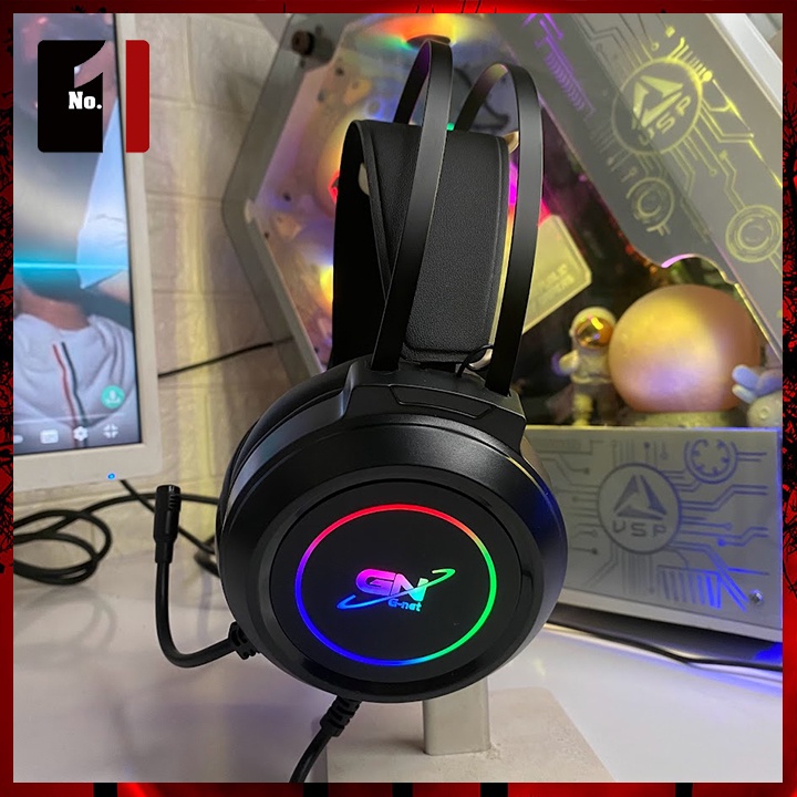 Tai nghe Gamming Gnet GH5 7.1 cổng USB mic chống ồn led RGB bảo hành 12 tháng | BigBuy360 - bigbuy360.vn