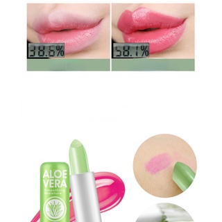 Kiss beauty Aloe Vera Lipstick Thay đổi màu Son dưỡng môi Dưỡng ẩm Dưỡng ẩm Chống thấm nước Chống khô Thay đổi nhiệt độ