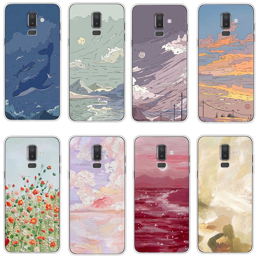 Ốp Điện Thoại TPU Dẻo In Họa Tiết Độc Đáo Thời Trang Cho Samsung Galaxy j7 pro j5 2017 J8 2018 A01