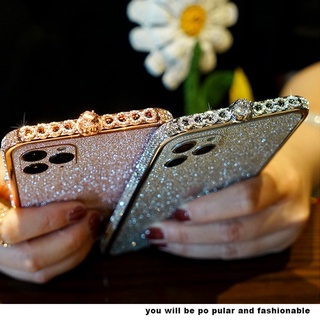 Ốp lưng kim loại đính kim cương giả cho Apple iPhone 14 Plus/11/12/13/14 Pro Max, bảo vệ điện thoại K03