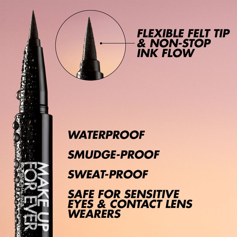 Ảnh Bút Kẻ Mắt Nước Tạo Hình Nghệ Thuật Aqua Resist Graphic Pen Make up For Ever 3