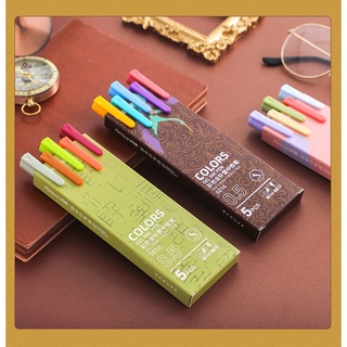 Set 5 bút mực gel nhiều màu sắc đẹp mắt
