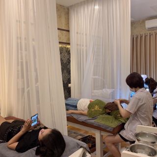 Rèm voan Spa (kèm móc, đã có sóng rèm)