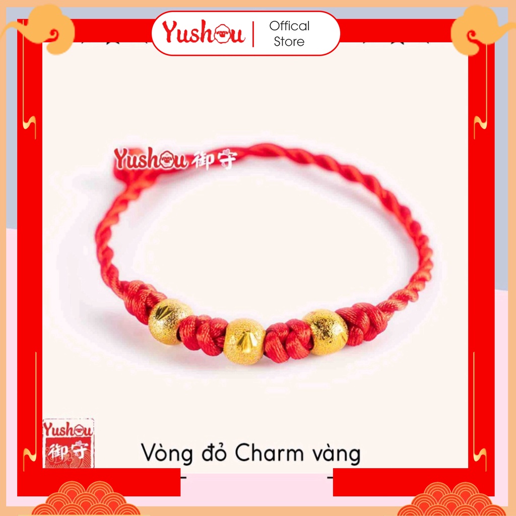 Vòng Tay May Mắn Charm Mạ Vàng, Có sẵn, Quà tặng ý nghĩa.