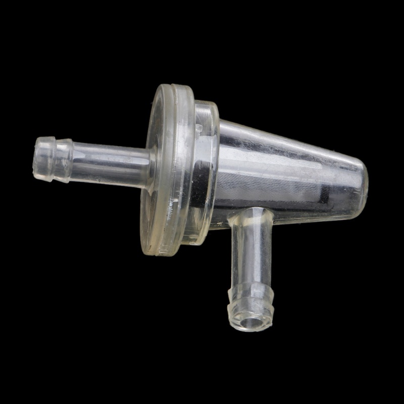 1x Universal Motorcycle Right Angle Inline Fuel Filter 1/4" 6mm Hose Lines