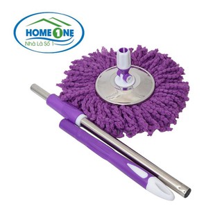 CÂY LAU NHÀ XOAY 360 ĐỘ THAY THẾ MÂM INOX THÂN DÀI 1M2 - MÀU NGẪU NHIÊN